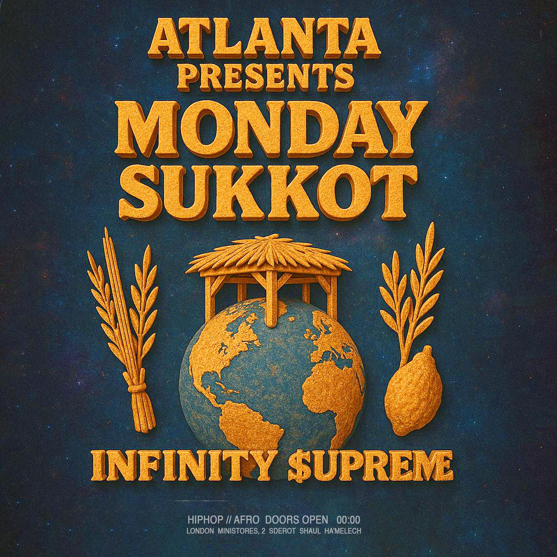 SUKKOT B by ATLANTA ערב סוכות ב גומרים את החגים עם היפהופ באטלנטה שני