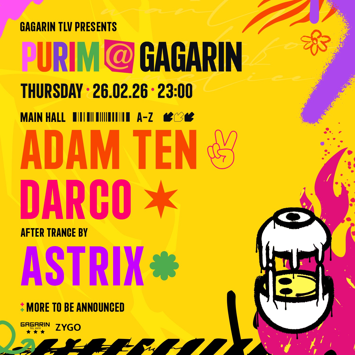  PURIM at Gagarin | האירוע חלף