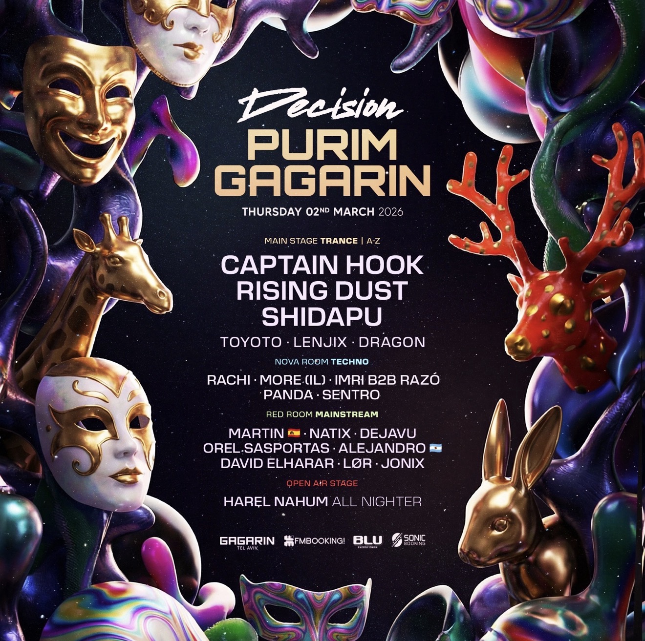  DECISION | PURIM FESTIVAL | GAGARIN | 2.3 | הזמנת כרטיסים