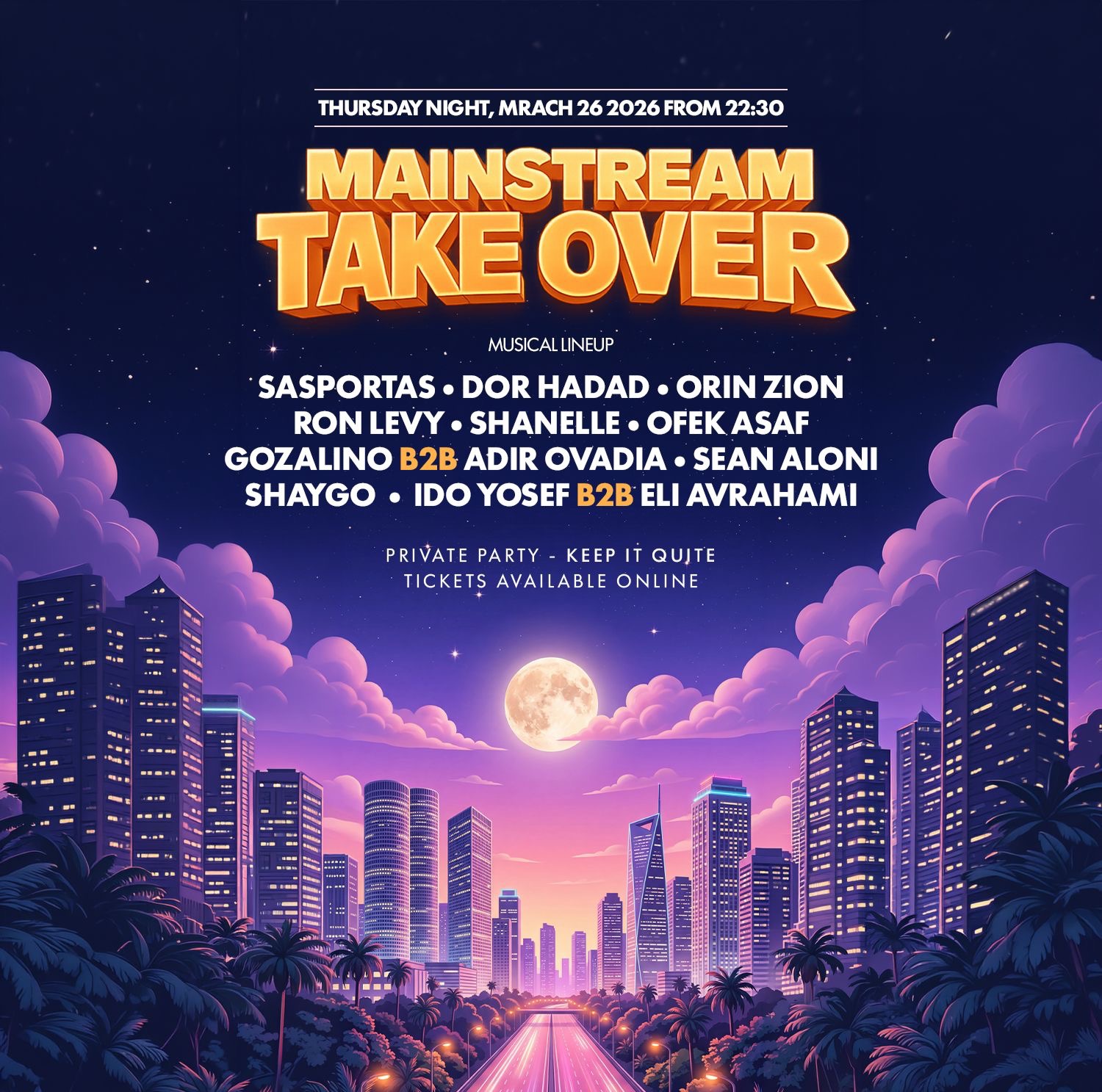  Thursday MAINSTREAM // 26.3 | הזמנת כרטיסים