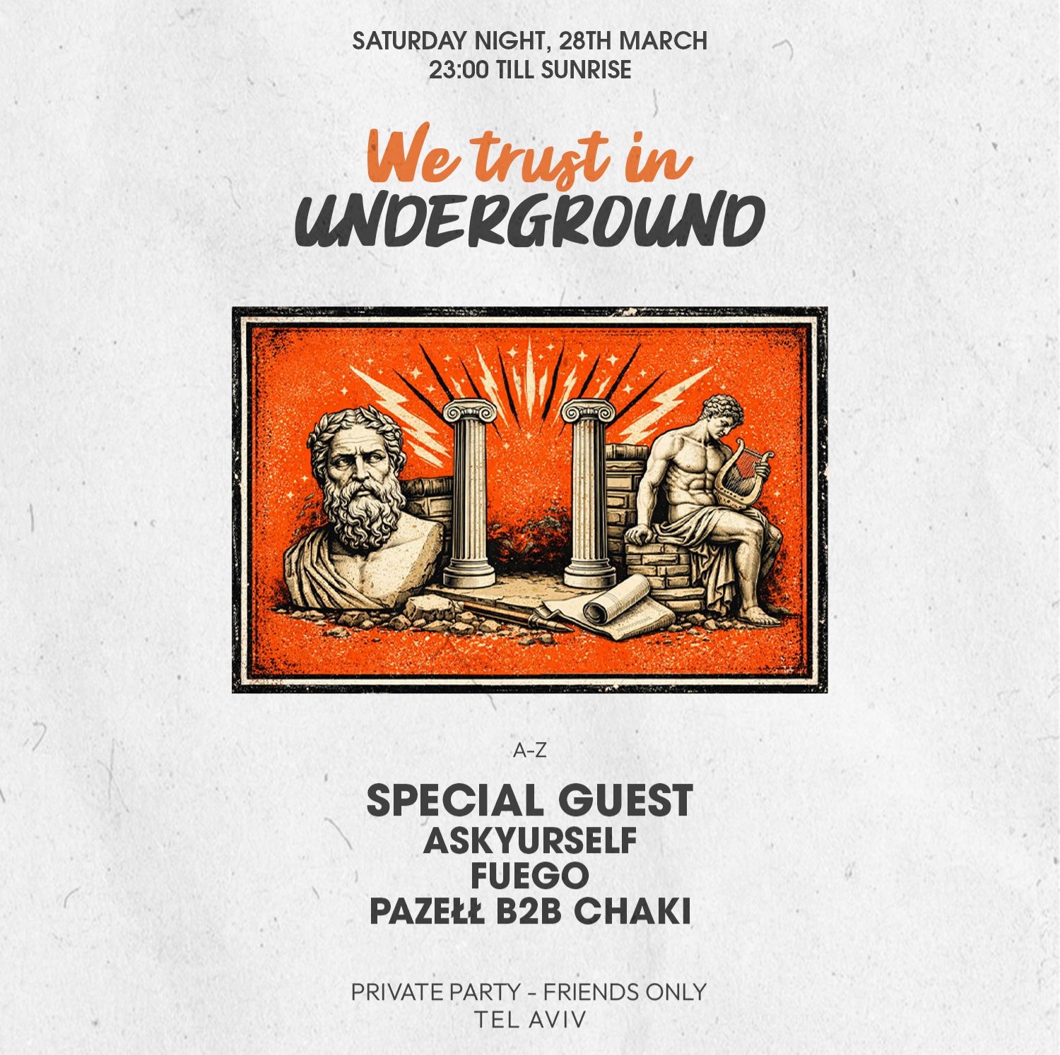 Saturday Secret Underground // 28.3 | הזמנת כרטיסים