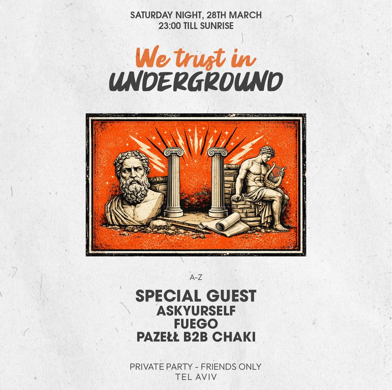  Saturday Secret Underground // 28.03 | הזמנת כרטיסים