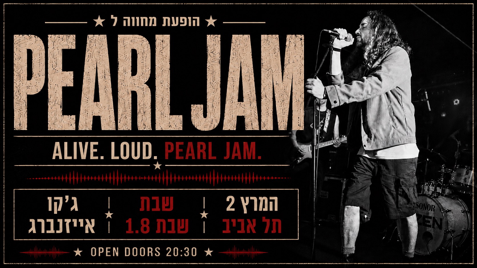 Event image for מופע המחווה לפרל ג'אם עם ג'קו אייזנברג