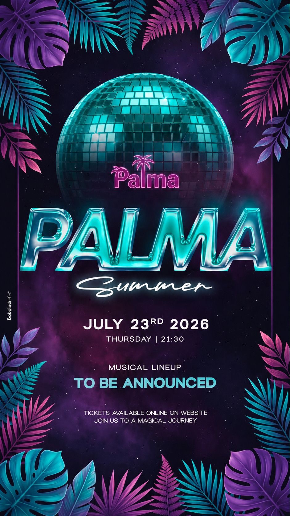  Palma party🪩 | הזמנת כרטיסים