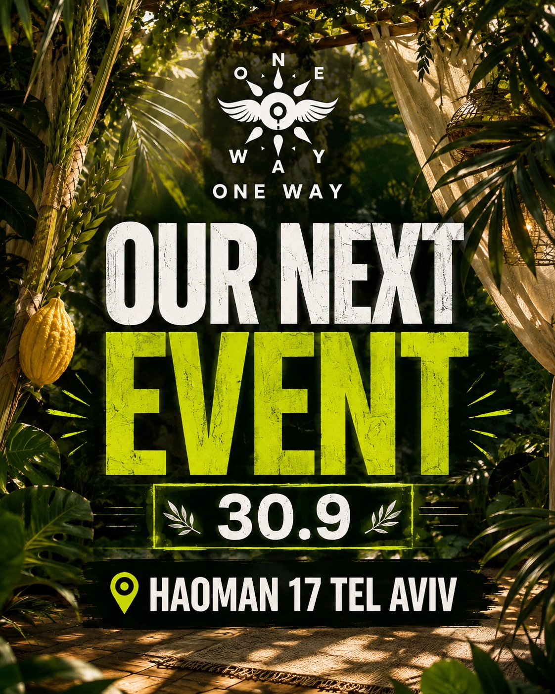  One Way Sukkuot Festival 🌴 | הזמנת כרטיסים